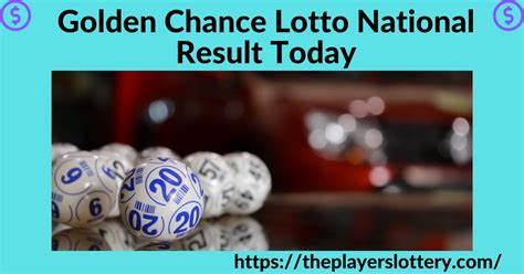 winner golden chance lotto result